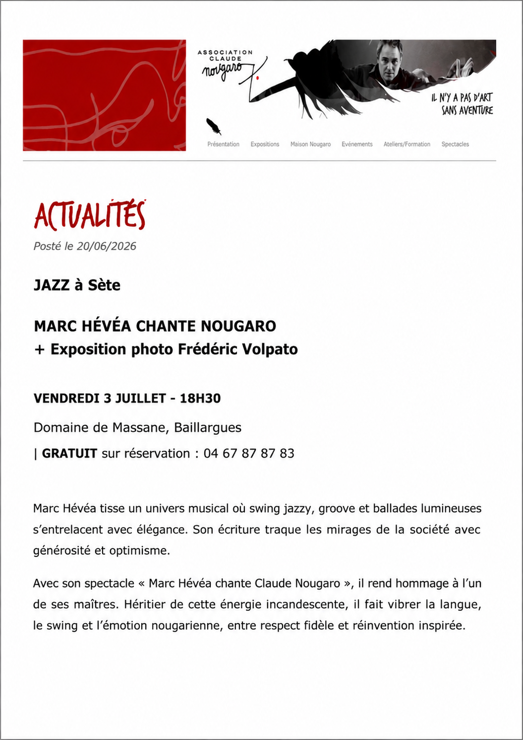 Marc Hévéa chante NOUGARO